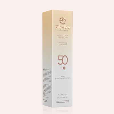 Αντηλιακό προσώπου Glow Era Perfect Sun Protector SPF50 με 4 βλαστοκύτταρα, 50ml συσκευασία